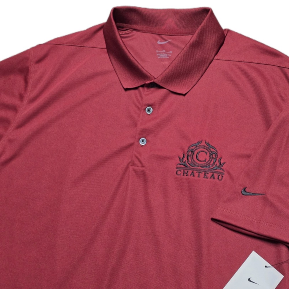 NWT Nike Dri-Fit Chateau Country Club Golf‎ Polo Shirt Mens XL 2021 Burgundy